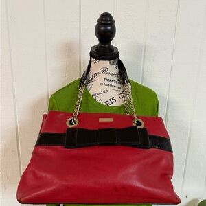Kate Spade Red and Black Leather Shoulder Bag